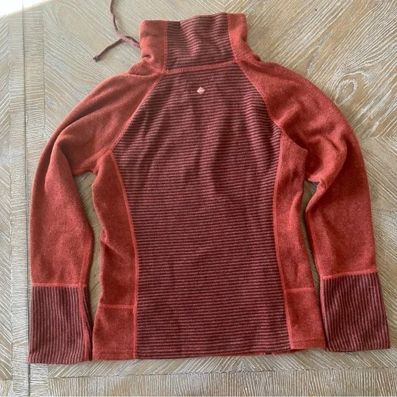 PRANA LUCIA SWEATER Wool Blend Pullover Red Outdoor Hiking Casual Active (XS) - Picture 8 of 11